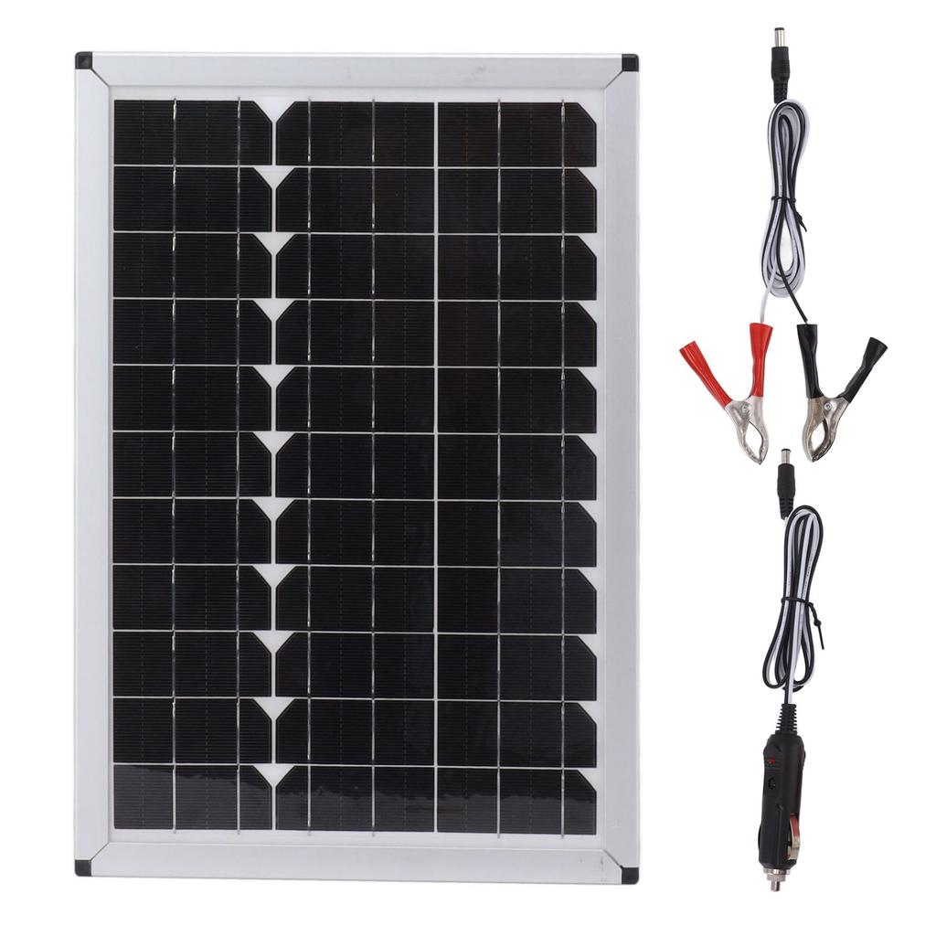 Solar Panel 100W 18V Monocrystalline Silicon 15.7in Long 10.8in Wide Portable Solar Panel Charger