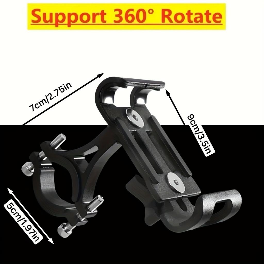 Aluminum Alloy Bicycle Fixed Bracket, Mobile Phone Holder, Cycling Bicycle Electric Battery Bike, Rotating Mobile Phone Holder, Navigation Bracket
