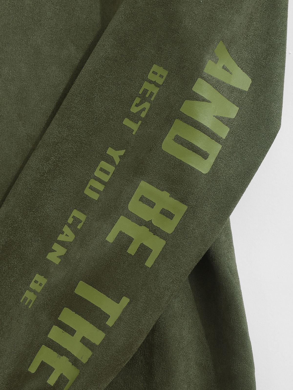 ZAFUL Мужская повседневная толстовка из искусственной замши с заниженной линией плеч — фото 4