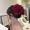 Large Beaded Flower Hair Clip Claws For Women Pearl Tassel Shark Clip Fairy Feather Ponytail Clip Hairpins Girl Hair Accessories