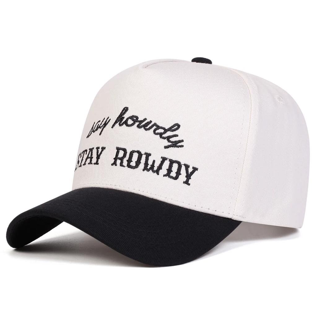 Baseball Stitching Stitched Embroidered Alphabet Rowdy Stay Neutral Gender Women  Men For Caps Spring Autumn Outdoor Sunscreen Hat Adjustable