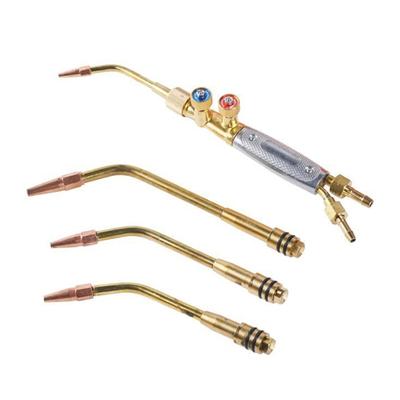 4Pcs Welding Torch Kit for 3/8" 24 Connection Use with CGA 200 Acetylene and CGA 540 Oxygen Tanks Copper Construction