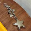 Star Bag Charm Trendy Bag Accessory Fashion Statement Pendant Gothic Key Ornament Alloy Texture for Keys and Purses
