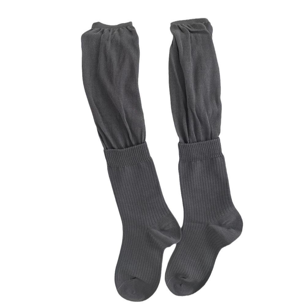 Ladies Spring and Summer New Hollow Mesh Soft Waxy Boneless Long Tube Pile Socks