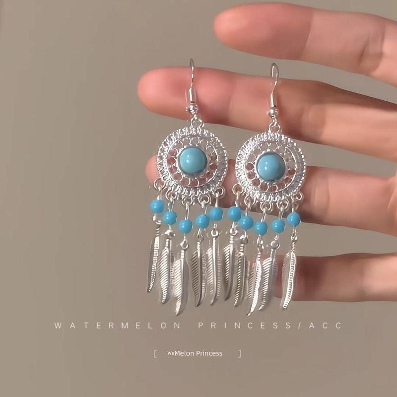 

Cold Dreamcatcher Women s Chinese Ancient Style Han Chinese Clothing Cheongsam Earrings S925 Ear Needle-To Ear Holes