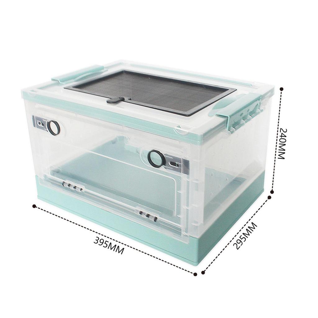 Foldable Reptile Feeding Box Hamster Breeding Pet Terrarium Tank Transport House for Small