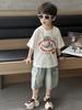 Boys' Cartoon Mouse Bamboo Cotton T-Shirt - Japanese Trend, Summer 2026 Style, Kids' Half Sleeve