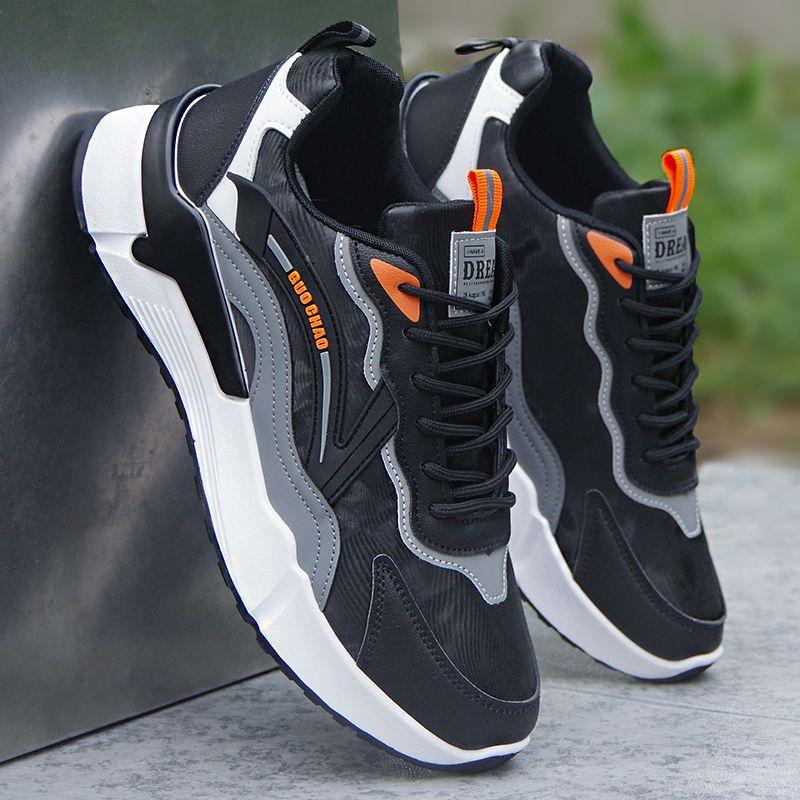 Autumn and winter cotton shoes velvet sports shoes dad shoes leather surface waterproof tide casual shoes keep warm