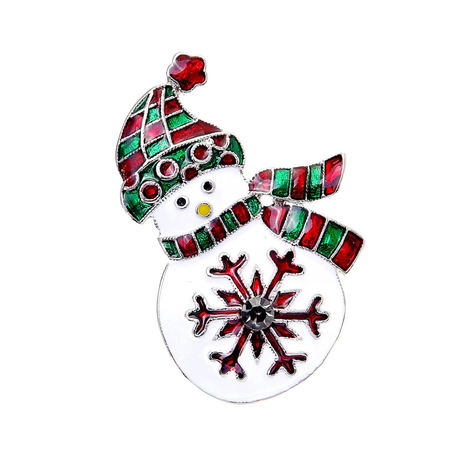 

Снеговик Рождественская брошь со стразами Сплав Простая брошь Пряжка для шали для банкета Свадебные платья Украшения Default