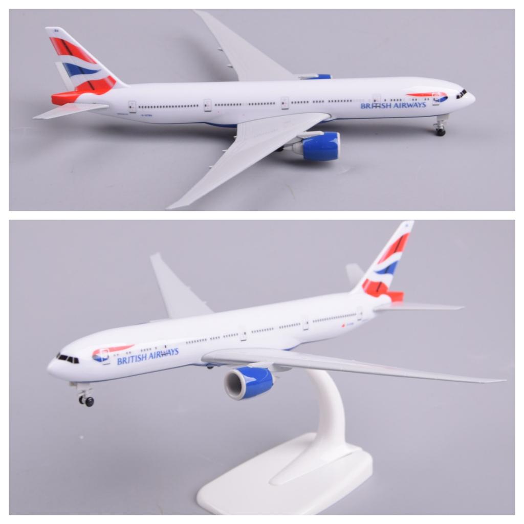 20cm Model Airplane 777 British Airways Alloy Metal Aircraft W Wheels Landing Gears Toy Planes for Boys Souvenir Plane Toy
