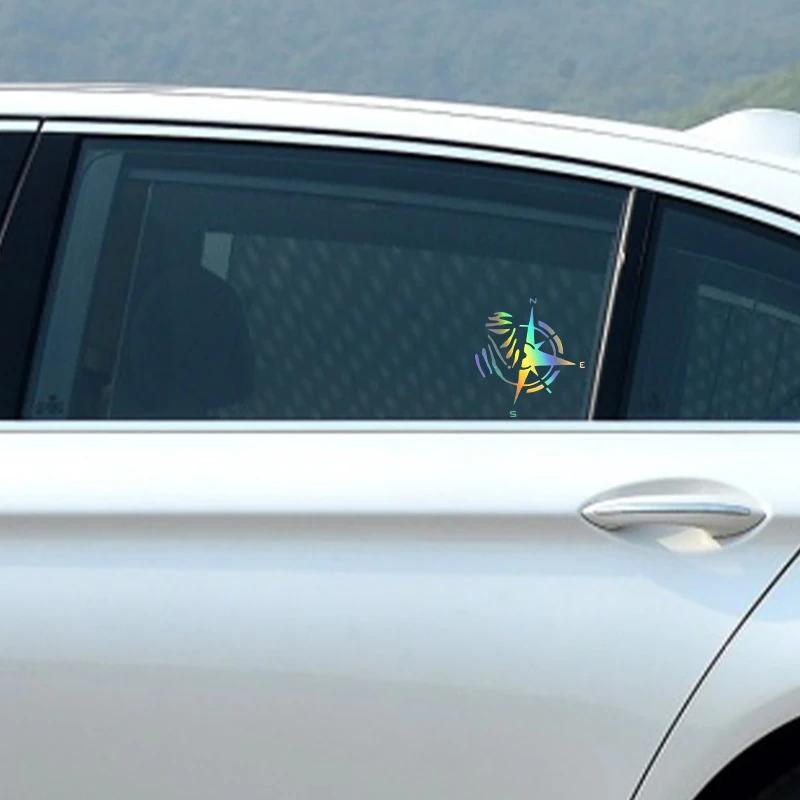 12*13CM Lovely Car Sticker Creative Design Personality Fashion Compass Decoration Accessories Waterproof Cover Scratch Decal