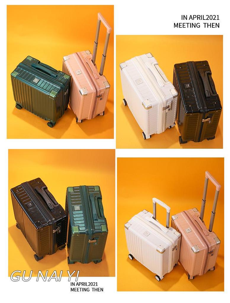 Lightweight Mini Trolley Suitcase with Combination Lock, 18-20 Inch - Ideal for Students and Kids.
