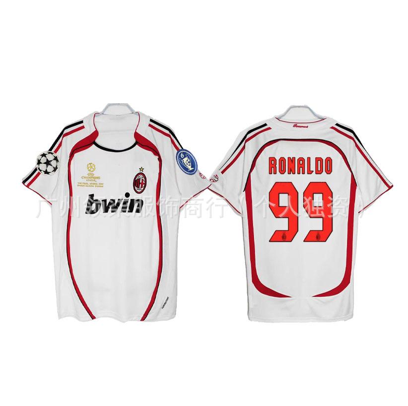 AC Milan retro jersey 0607 season Kaka Maldini Ronaldini Ronaldinho Pirlo collector's edition football jersey