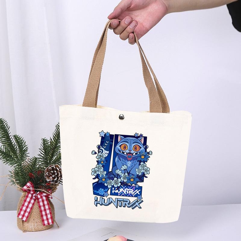 K-Pop Anime Cartoon Printed Student Fashion Casual Canvas Bag Going Out High Value Portable Shoulder Bag