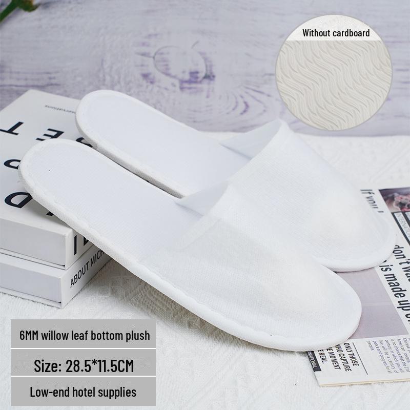 Verdickte Korallenfleece Rutschfeste Einweg-Hausschuhe für Hotels, Pensionen und Reisen