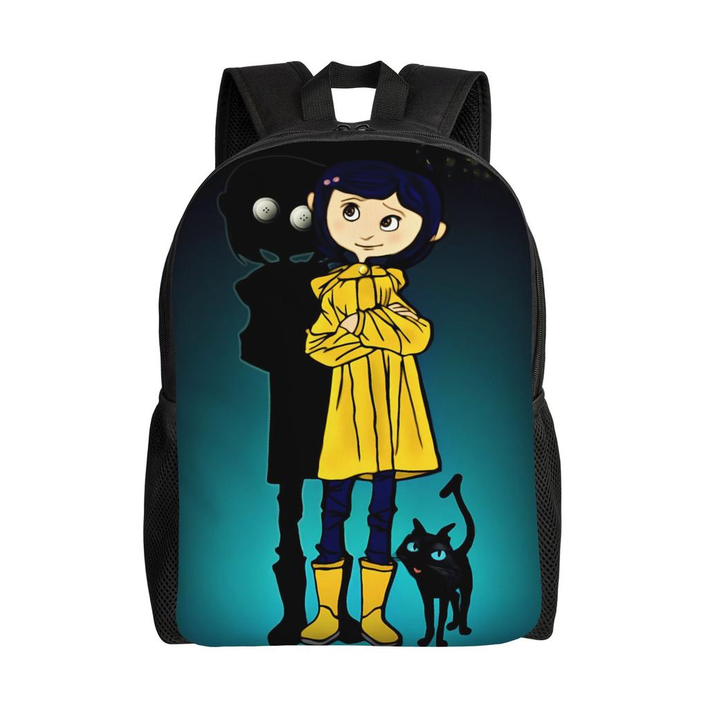 Coraline Portal Anime Backpack Outdoor Backpacks Student Unisex Custom Big High School Bags Fun Rucksack