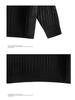 Men's Casual Ribbed Knit Sweater - Autumn/Winter Round Neck Loose-Fit.