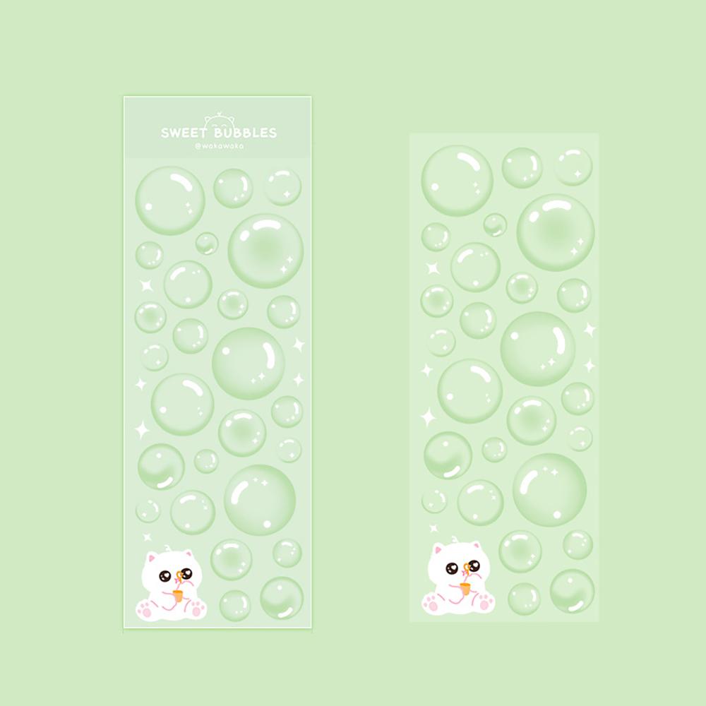 

Korean Stickers Wholesale Original Transparent Bubble Ins Style Cute Hand Account with Card Stickers