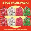 JOYFY 8 Jumbo Christmas Goody Gift Bag 44” X 36” with Gift Tags for Holiday Treats Oversize Xmas Giant Gifts Bag