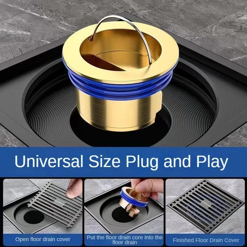 Floor Drain Core Floor Shower Drain Stopper Insectproof Anti-odor Deodorization Toilet Kitchen Bathroom Toilet Sewer All Copper