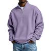 Men S Loose Zipper Stand Collar Long Sleeve Pullover Casual Sports Sweatshirt