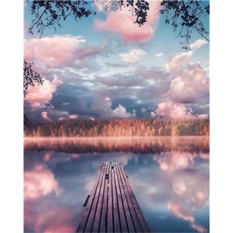 

5D Алмазная картина Пейзаж Стразы Фотографии Пейзаж Алмазная мозаика Мультфильм Домашний Настенный декор Full Round 20x25CM