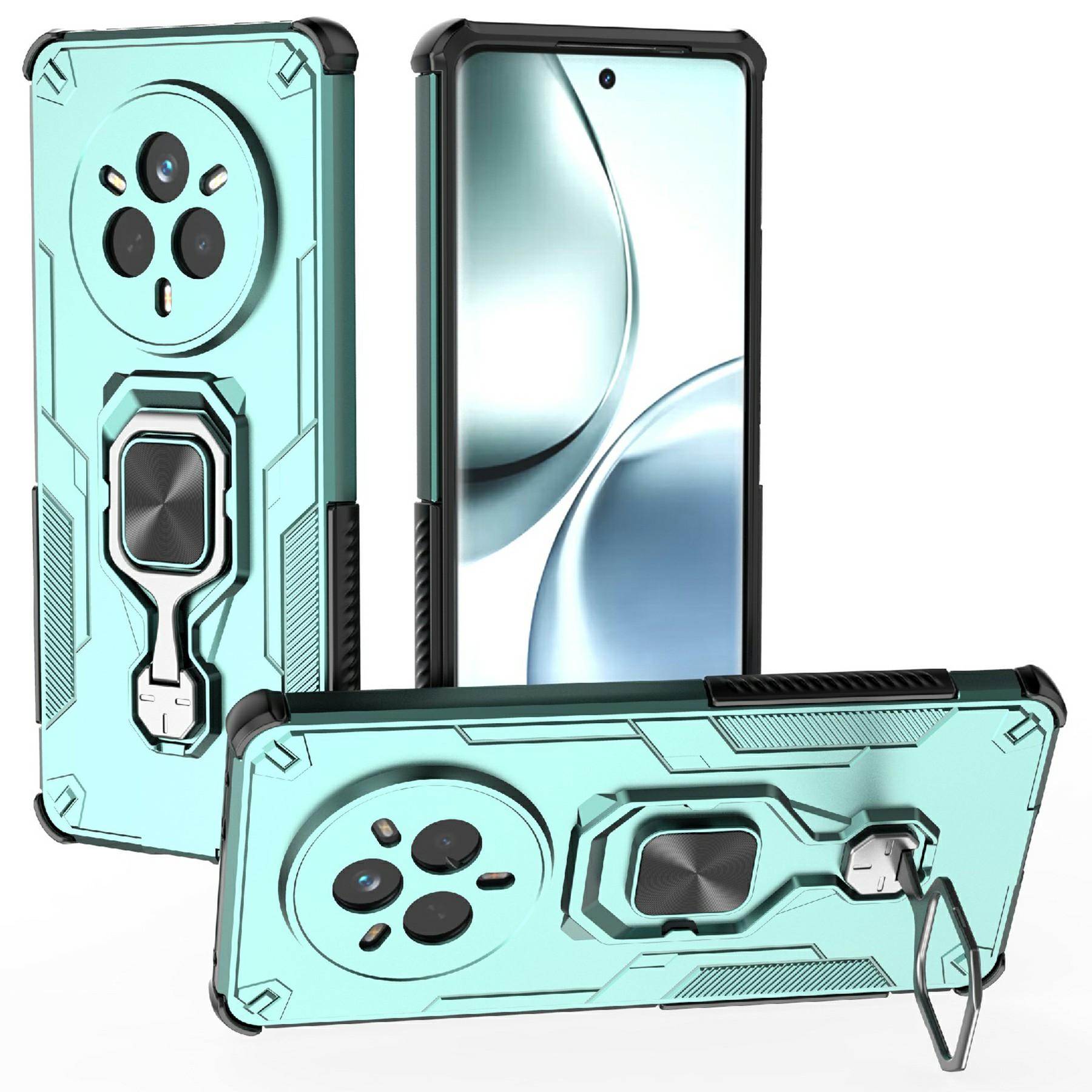 

For Realme 14 Pro 5G Case Rotatable Ring Kickstand PC + TPU Shockproof Phone Cover D