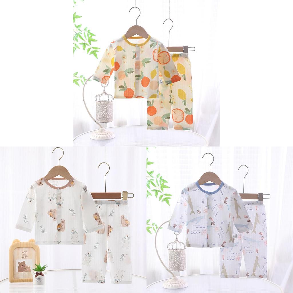 Baby Cotton Summer Pajamas Set With Anti Bacterial Fabric For Newborns And Infants