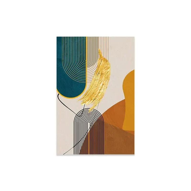 

Современная Абстрактная Геометрия Агат Золотая Картина Маслом Эффект Стены Искусства Плакаты Печать Холст Картина Картина для Спальни Домашний Декор 21x30cm No Framed