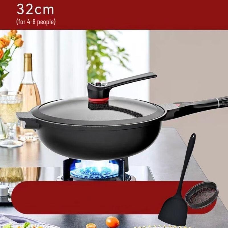 

Wutuo Non-Stick Stir-Fry Wok with Steamer