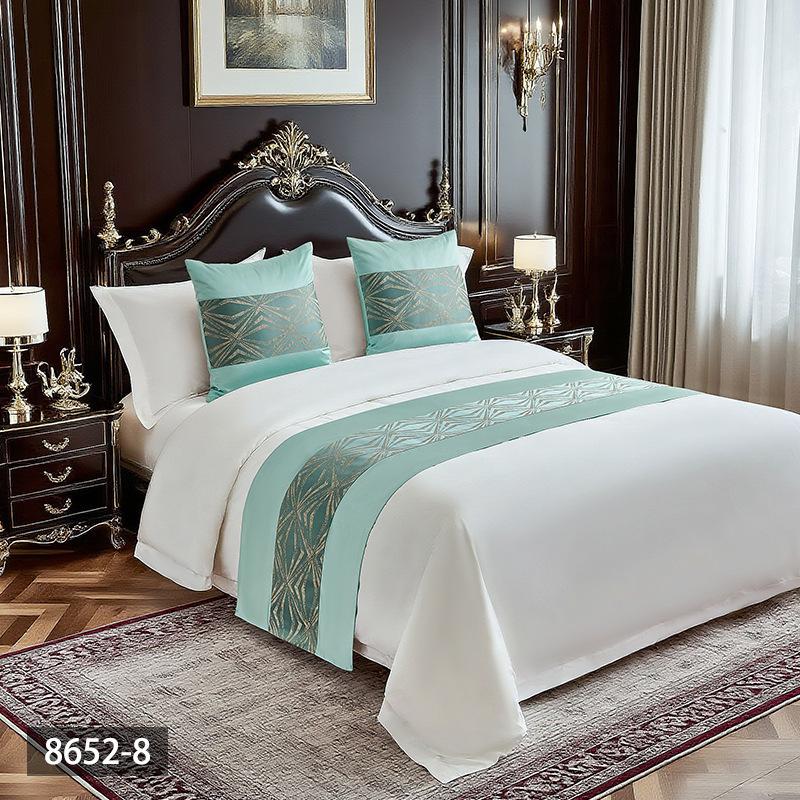 Fashionable and Minimalist Bedspread Hotel and Guesthouse Bedding Patchwork Bed Cover Decorative Strip High-count High-density Light Luxury Bed Skirt