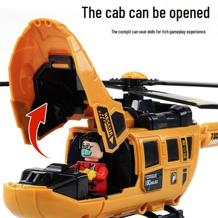 Delixin Rotatable Propeller Helicopter Fighter Jet Toy for Kids