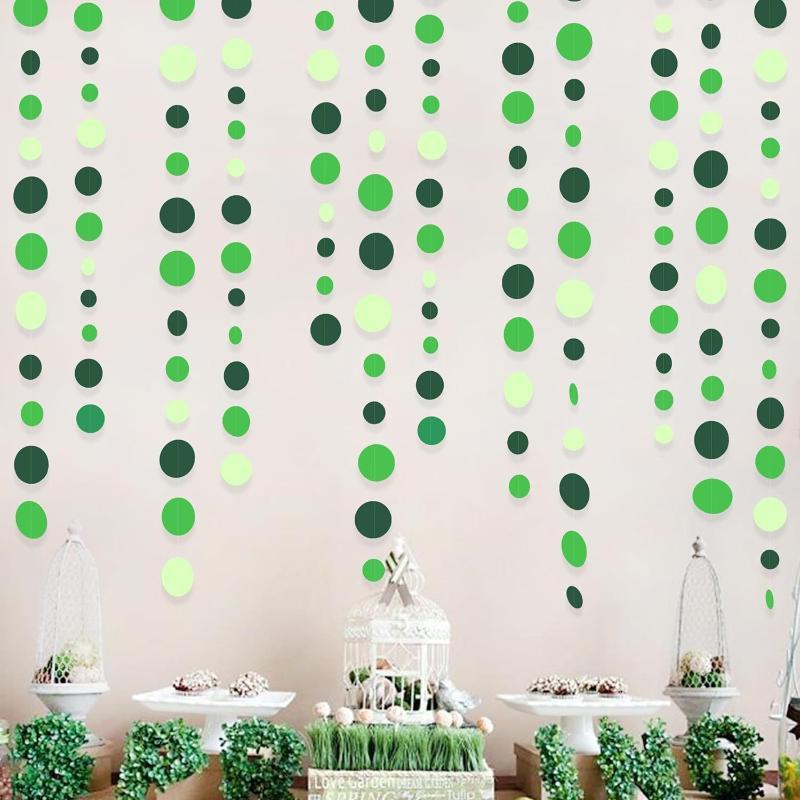 New Paper Circle Garland Banner Round Dots Colorful Colorful Dot Garland Hanging Party Garland Wedding Decorations