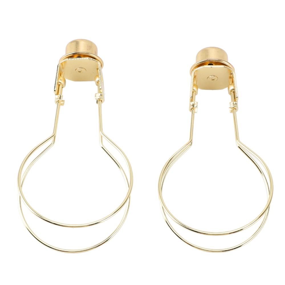 4pcs 4.3 x 2.1in Bulb Clip Adapter Iron Clip On Lampshade Lampshade Harp Holder For Floor Lamp