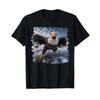 Alder Bald Sea Eagle Bird Stone T Shirt Black Vintage Washed Versatile Fashion Comfortable Top For Everyday Wear Stylish
