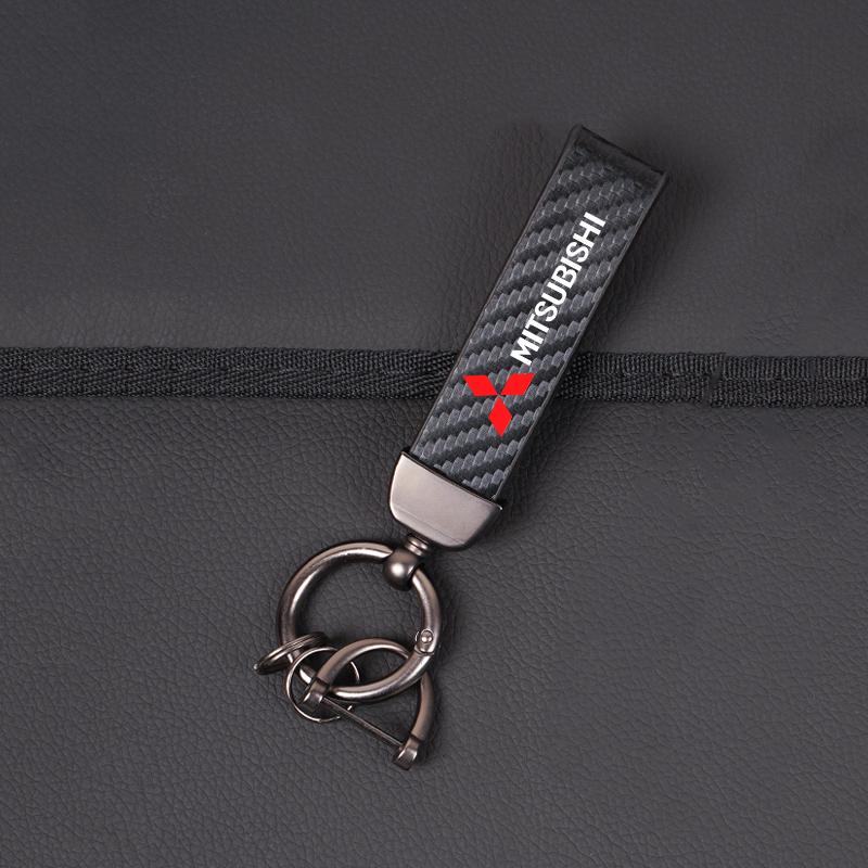 

Emblem Dedicated Keychain Horseshoe Buckle Key Chain For Mitsubishi Lancer Ralliart ASX Mirage Pajero Xpander Attrage Eclipse