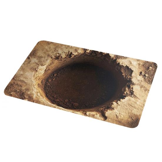 Floor Mat 3D Floor Strong Water Absorption Mat with Visual Effect Non-Slip Quick Drying Bathroom