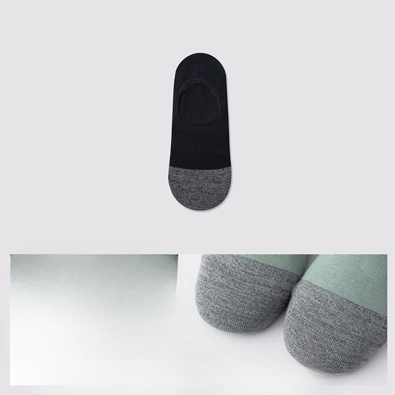 Invisible Socks, Men's Boat Socks, Summer Thin Pure Cotton Antibacterial, Deodorizing, Anti-drop, Mesh Breathable Short Socks