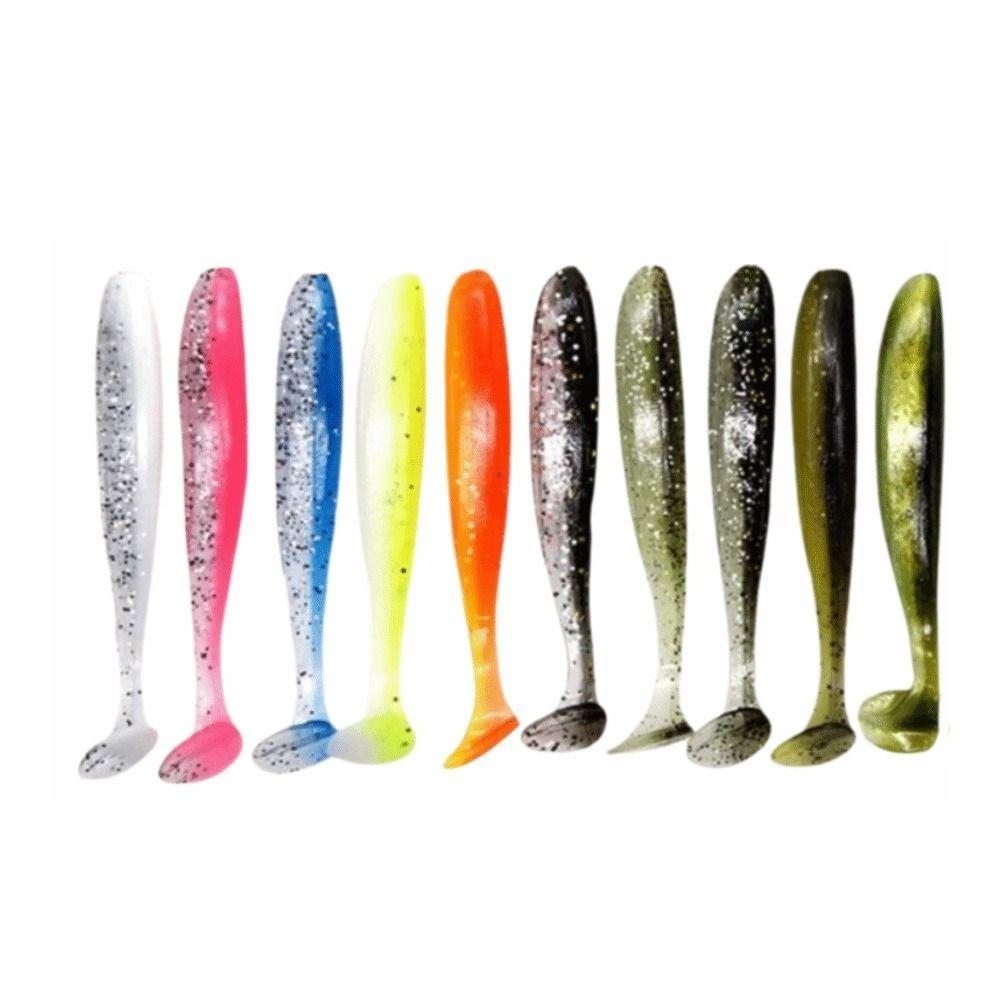 

100PCS Portable 7cm 2.2g Paddle Tail Swimbaits PVC Soft Fishing Grub Baits Multicolor Fishing Lures Saltwater Fishing