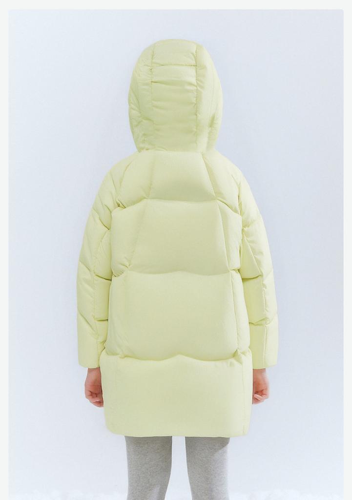 Girls' Solid Color Down Jacket - Winter Clothing, Middle and Large Children's Comfortable and Versatile Warm Jacket