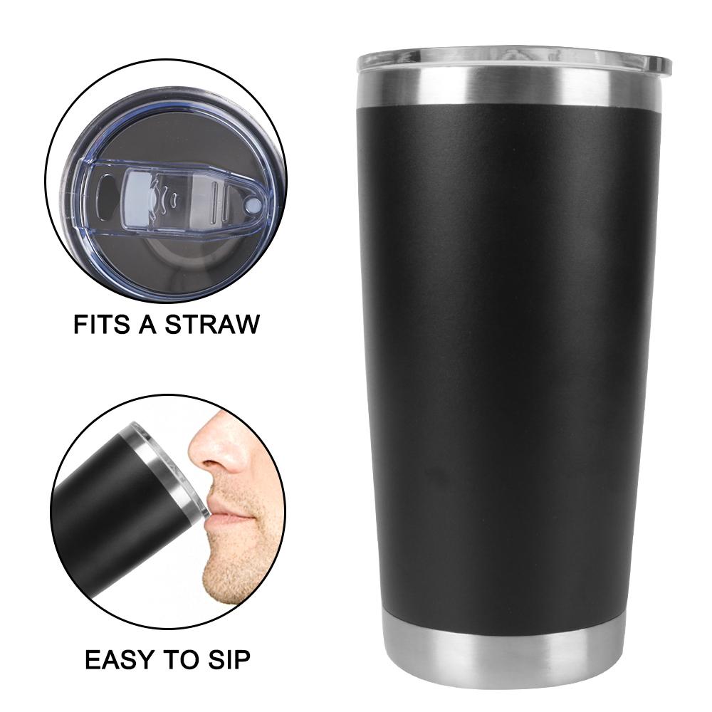Beer Cups With Lids Drinkware Vacuum Water Bottle Stainless Steel Thermal Mug Insulated Leakproof 20oz