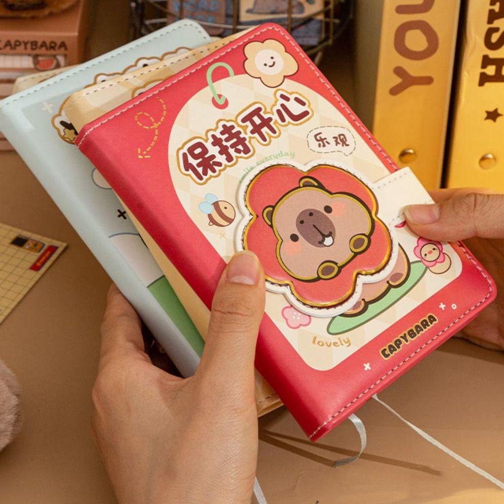 Handbook Capybara Notebook 80pages Notepad Memorandum Portable Memo Reminder Paper  School Supplies