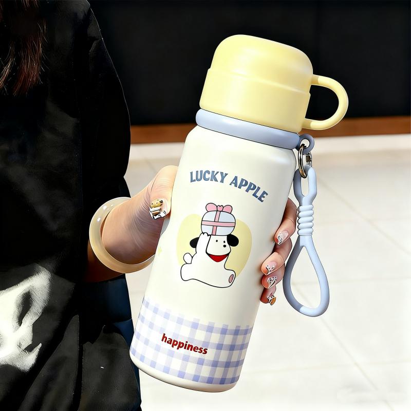 Insulated Cup With Large Capacity  Water Bottle 2025 New Model  Large Size  High Appearance With Cup Lid  Drinking Water Kettle 500ml