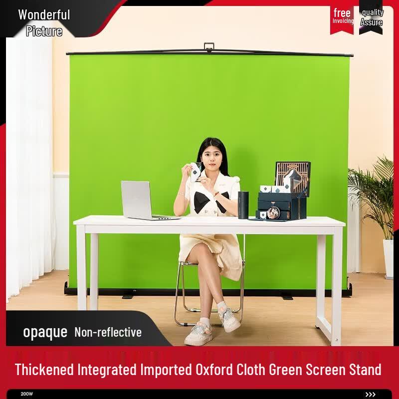 Miaotu Portable Wall-Mounted Green Screen for Live Streaming & Photography