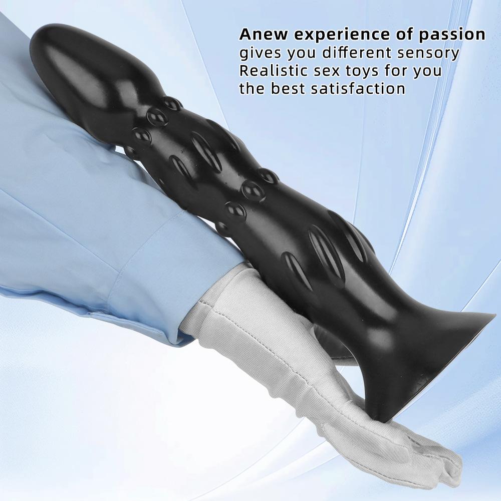 Black PVC Large Dildo Simulated Penis Butt Plug Fisting Big Dick Realistic Cock Strap on Dick Sex Toy