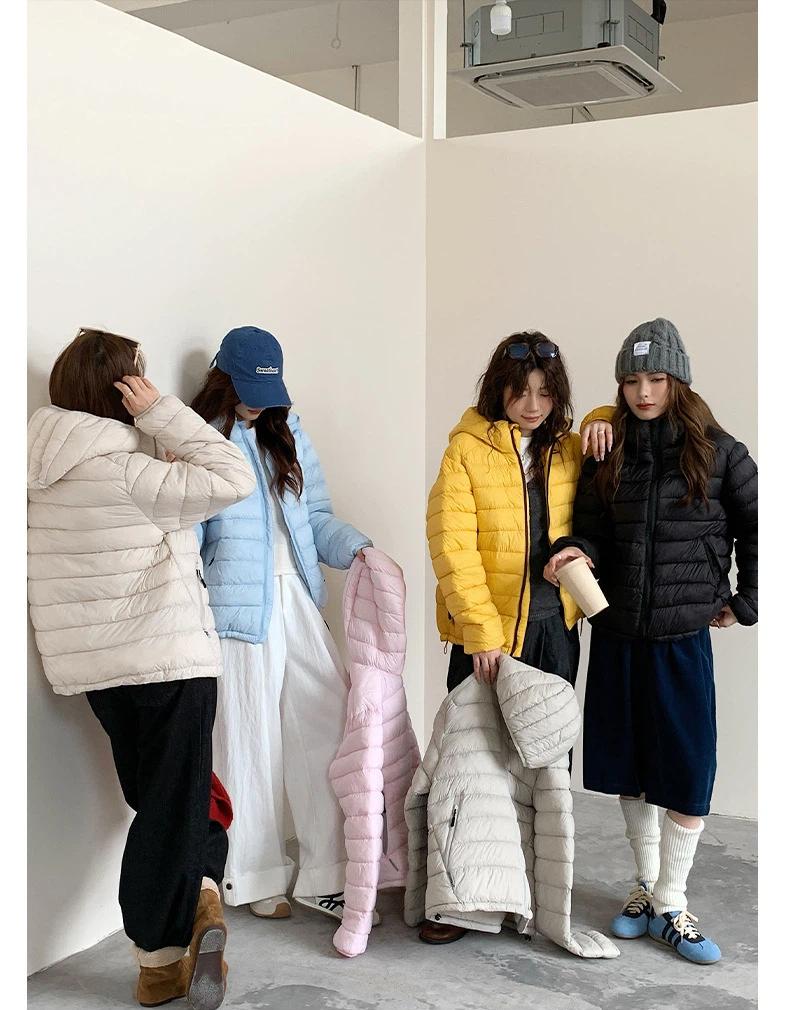 Lightweight Short Hooded Quilted Warm Cotton-padded Jacket
