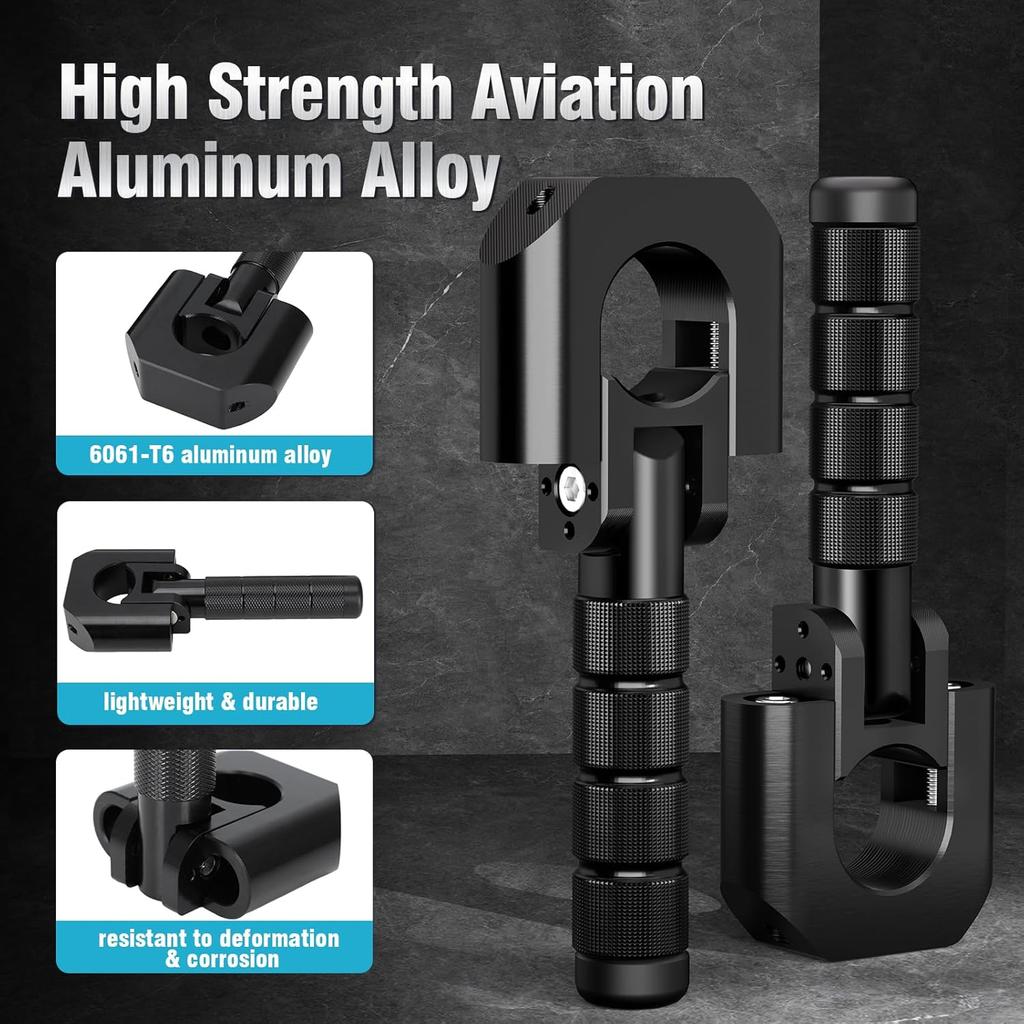 Motorcycle Highway Foot Pegs Adventure Footpegs 7/8"-1.25" Crash Bar Rest Pedal CNC Universal For KLR 650 DR650 XR650L TW200 CRF300L 390/790/890/1290