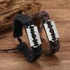 Manufacturer Handmade Shaver Razor Charm Leather Bracelet for Men Mens Leather Bracelet