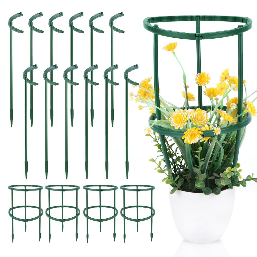6Pcs Plant Support Stakes Half Round Plant Support Protective Garden Flower Support Indoor Plant Stake for Climbing Plants
