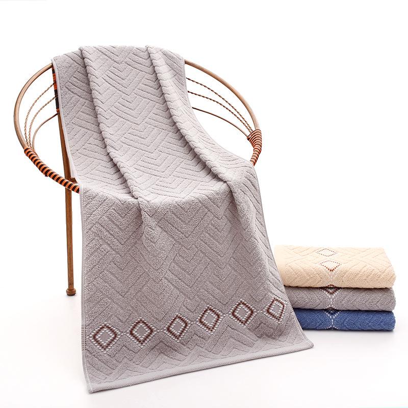 Thickened Absorbent Bath Towel - Large Pure Cotton & Polyester Blend, 90x40 cm, Suitable for Adult Face and Household Use
